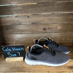 New Mens‎ Cole Haan Generation Zerogrand Stitchlite Knit Gray Sneakers Shoes 7 M